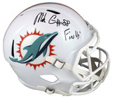 Dolphins Mike Gesicki "Fins Up!" Signed Full Size Speed Rep Helmet BAS Witnessed