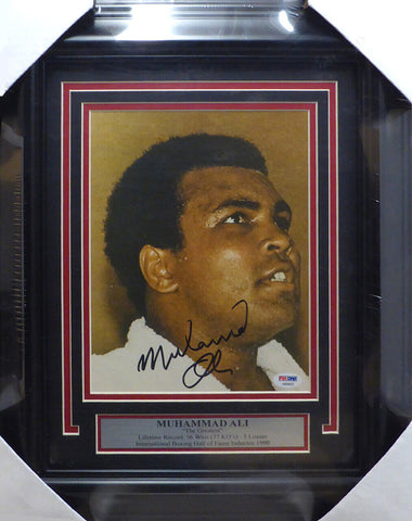Muhammad Ali Autographed Signed Framed 8x10 Photo PSA/DNA #AB04632