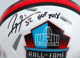 Ray Lewis Autographed NFL HOF Speed Mini Helmet w/HOF-Beckett W Hologram *Black