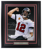 Tom Brady Signed Framed 16x20 Buccaneers Super Bowl LV Photo Fanatics AA0105569