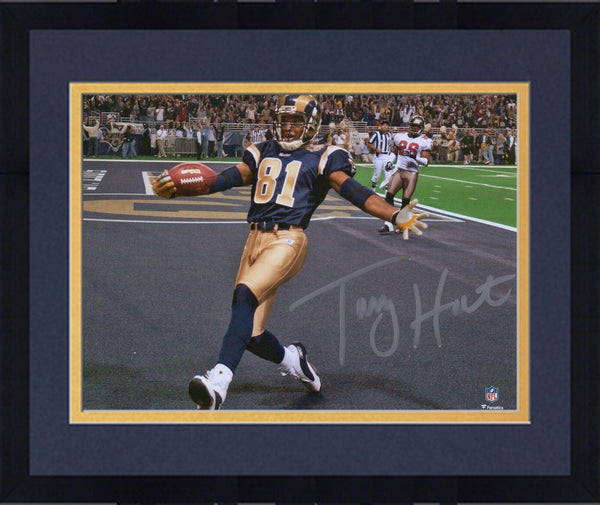 Framed Torry Holt St. Louis Rams Signed 8x10 Touchdown Catch Photo