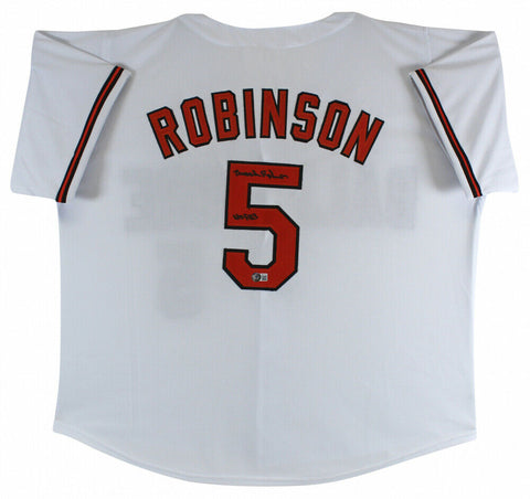Brooks Robinson Signed Baltimore Orioles Jersey (Beckett Hologram) Insd "HOF 83"