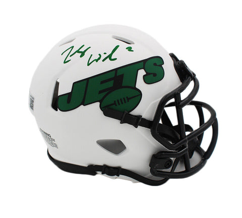 Zach Wilson Signed New York Jets Speed Lunar NFL Mini Helmet
