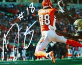 AJ Green Autographed 8x10 Bengals TD Catch Photo-Beckett W Hologram *White