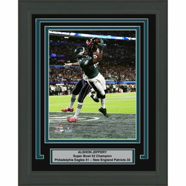 Framed ALSHON JEFFERY Eagles Super Bowl 52 8x10 Photo Professionally Matted #1