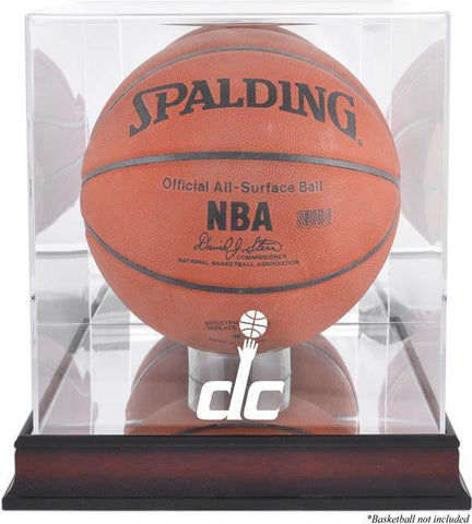 Washington Wizards Mahogany Team Logo Basketball Display Case