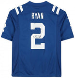 Framed Matt Ryan Indianapolis Colts Signed Blue Limited Jersey