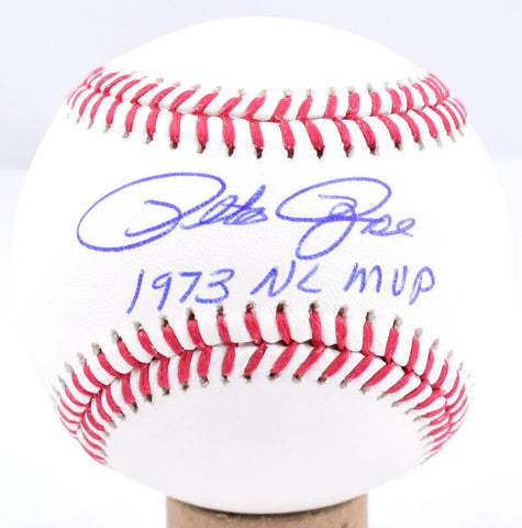 Pete Rose Autographed Rawlings OML Baseball w/ 1973 NL MVP - Beckett W Hologram