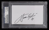 Walter Payton Signed Chicago Bear Index Card (PSA/DNA Encapsulated) 9xPro Bowler