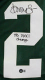 Dorsey Levens Autographed Green Pro Style Jersey w/SB Champs-Beckett W Hologram