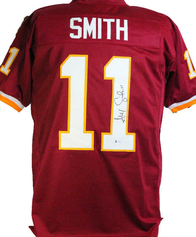 Alex Smith Autographed Maroon Pro Style Jersey- Beckett W *Black R1