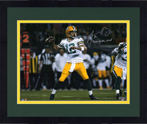 FRMD Aaron Rodgers Packers Signed 16x20 2021 NFL MVP Photo w/Ins