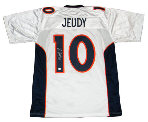 JERRY JEUDY AUTOGRAPHED SIGNED DENVER BRONCOS #10 WHITE JERSEY BECKETT