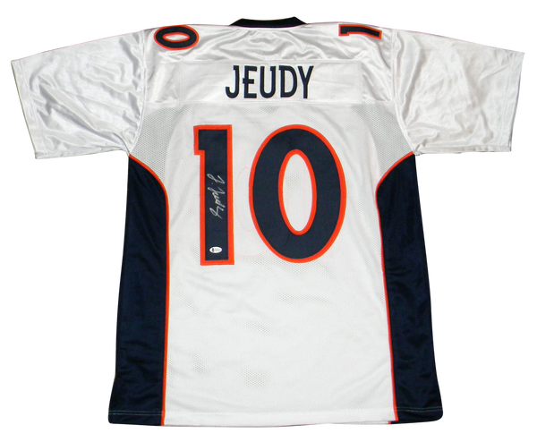 JERRY JEUDY AUTOGRAPHED SIGNED DENVER BRONCOS #10 WHITE JERSEY BECKETT