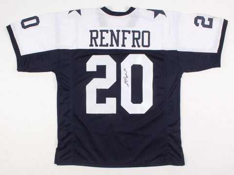 Mel Renfro Signed Dallas Cowboys Jersey (JSA COA) discounted for minor damage