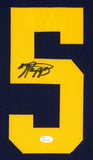 Jabrill Peppers Signed Michigan Wolverines 31x35 Custom Framed Jersey (JSA COA)
