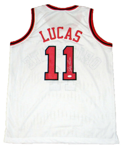 JERRY LUCAS OHIO STATE BUCKEYES SIGNED AUTOGRAPHED #11 BASKETBALL JERSEY JSA