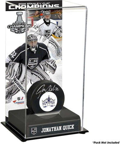Jonathan Quick Los Angeles Kings 2014 Stanley Cup Champs Dlx Puck Case