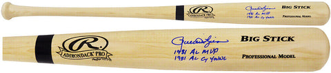 Rollie Fingers Signed Rawlings Blonde Baseball Bat w/1981 MVP, 81 AL Cy (SS COA)