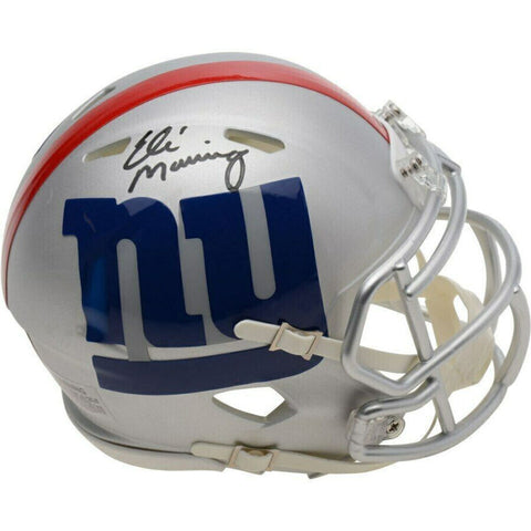 ELI MANNING Autographed New York Giants Speed AMP Mini Helmet FANATICS