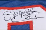 FRMD Jim Kelly Buffalo Bills Signed Mitchell & Ness Jersey w "HOF 02" Ins