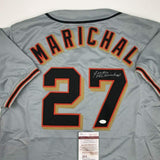 Autographed/Signed Juan Marichal San Francisco Grey Baseball Jersey JSA COA