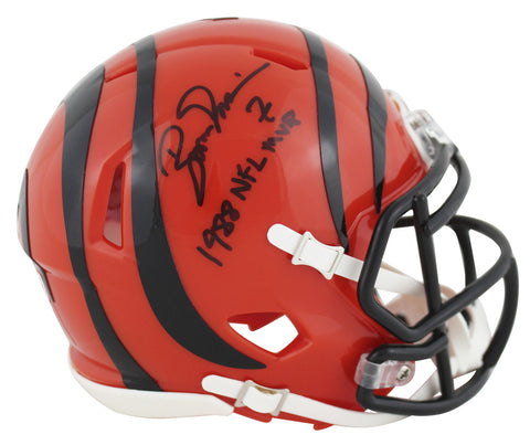 Bengals Boomer Esiason "1988 NFL MVP" Authentic Signed Speed Mini Helmet BAS Wit