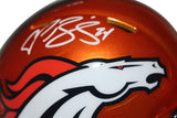 Champ Bailey Autographed Denver Broncos Flash Mini Helmet Beckett 35561