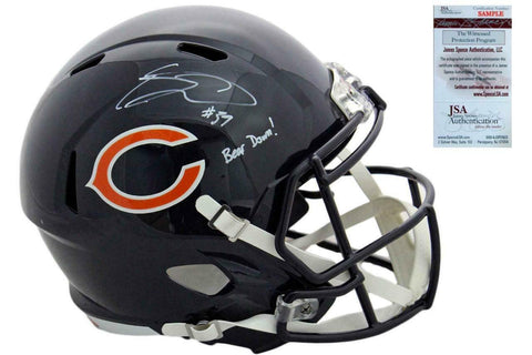 Chicago Bears Eddie Jackson Autographed Signed Speed Helmet - Beckett Authentic