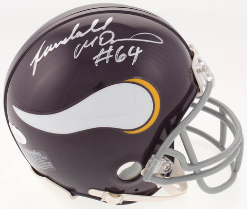 Randall McDaniel Signed Minnesota Vikings Mini Helmet (JSA COA)12xPro Bowl Guard