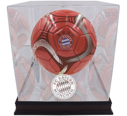 FC Bayern Munich Mahogany Team Logo Soccer Ball Display Case