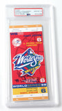 Darryl Strawberry Signed 1998 World Series Ticket Inscribed 98 W.S Champs PSA 10