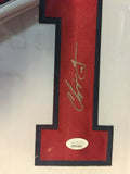 Chipper Jones Signed Atlanta Braves 36"x 39" Framed Signed Jersey (JSA COA)