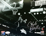 Clyde Drexler Autographed Portland Trail Blazers 8x10 B/W Dunk Photo- JSA W