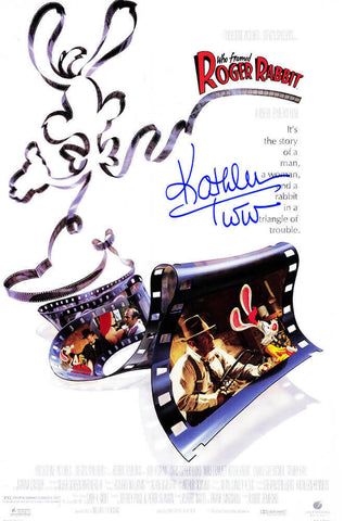 Kathleen Turner Signed Who Framed Roger Rabbit 11x17 Movie Poster (SCHWARTZ COA)