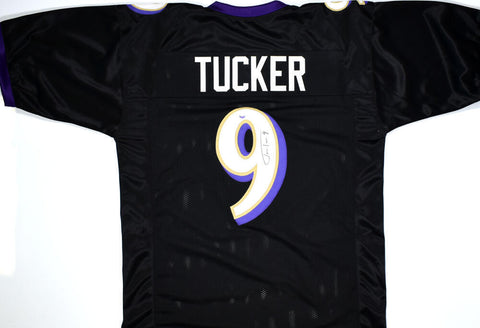 Justin Tucker Autographed Black Pro Style Jersey - Beckett W Hologram *Black