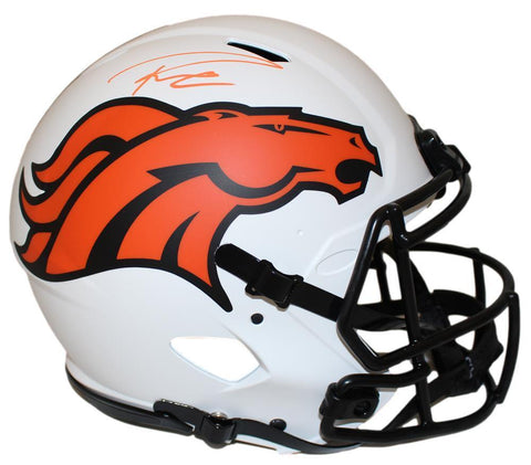Russell Wilson Autographed Denver Broncos Authentic Lunar Helmet FAN 36557