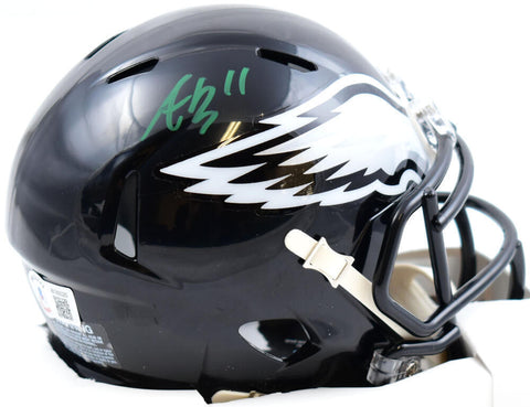 A.J. Brown Signed Philadelphia Eagles ALT 22 Speed Mini Helmet-Beckett W Holo
