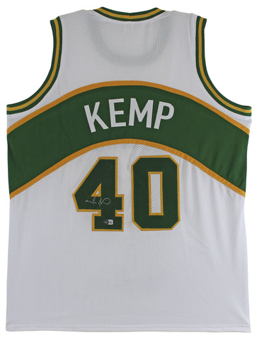 Shawn Kemp Authentic Signed White Pro Style Jersey Autographed BAS Witnessed