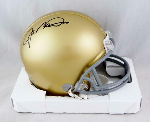 Joe Montana Autographed Notre Dame Riddell Mini Helmet- Beckett W *Black
