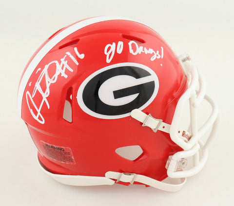 Isaiah McKenzie Signed Georgia Bulldogs Speed Mini Helmet Inscribed "Go Dawgs!"