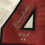 Framed Autographed/Signed Bruce Sutter HOF 33x42 St. Louis White Jersey JSA COA