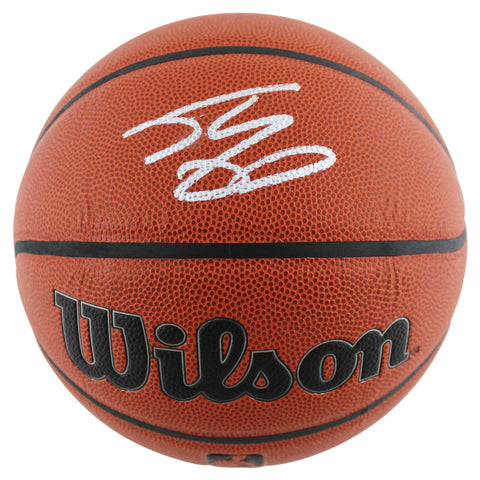 Lakers Shaquille O'Neal Authentic Signed Orange WIlson Basketball BAS Witnessed
