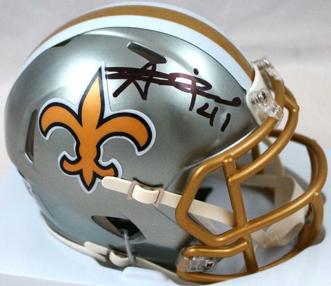 Alvin Kamara Autographed New Orleans Saints Flash Speed Mini Helmet-BeckettWHolo