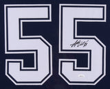 Leighton Vander Esch Signed Dallas Cowboys 35x43 Custom Framed Jersey (JSA COA)