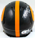 TJ Hockenson Autographed Iowa Hawkeyes Speed Mini Helmet- Beckett W Holo *Silver