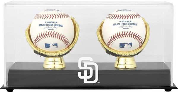San Diego Padres Gold Glove Double Baseball Logo Display Case