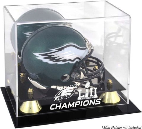 Philadelphia Eagles Super Bowl LII Champs Golden Classic Mini Helmet Case
