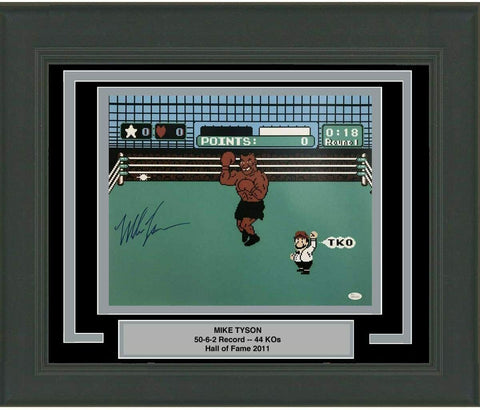 Framed Autographed/Signed Mike Tyson Punchout Nintendo 16x20 Photo JSA COA