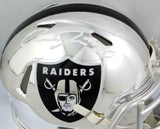 Josh Jacobs Autographed Oakland Raiders Chrome Mini Helmet-Beckett W Auth *White